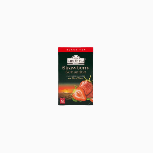 Ahmad Tea Strawberry Sensation Flavoured Black Tea 40 g x20